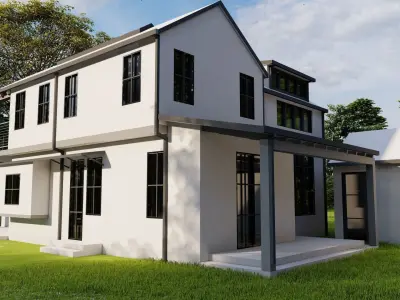 Casa Scene-villa-modern house 3D model 20