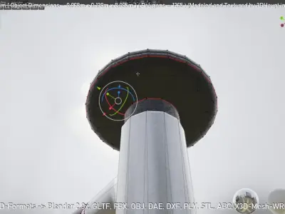 Germany Flag 8m Low-poly 3D model