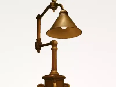 Old Classic Table Lamp Low-poly 3D model