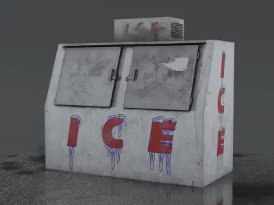 3 Ice Vending Machine - Realistic PBR Low-poly 3D model