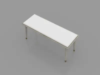 Bench Seating Ottoman furniture 3D model