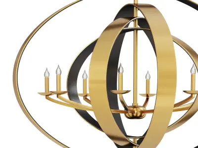 Luna Oval Chandelier by lightology 3D model