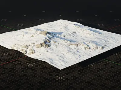 Tundra Mountain Terrain 1 3D model