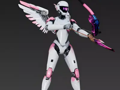 Cyber-Cupid - Valkyrie Android 3D Model Low-poly 3D model