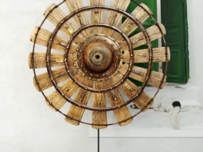 Wood Loom Wheels Collection 3D Model Pack