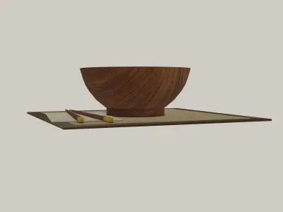 Low poly miso soup   low-poly 3D Model Low-poly 3D model