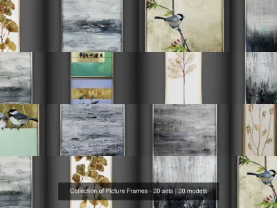 Collection of Picture Frames - 20 sets 3D Model Pack 7