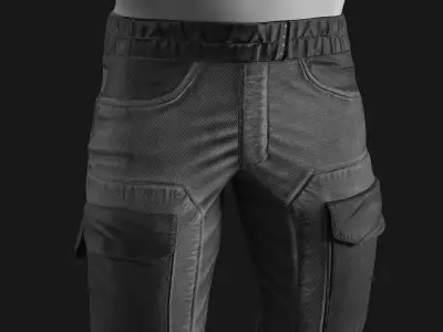 Fashionable Stylish Pants 3 colors Low-poly 3D model