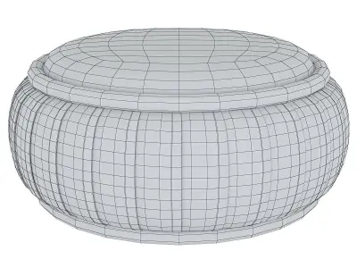 Malibu pouf arcit 3d model Low-poly 3D model