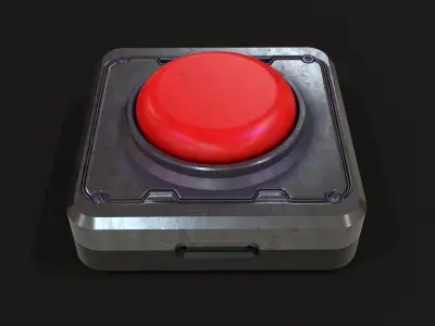 Sci Fi Red Button 3D model