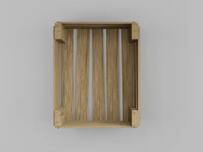 Wooden Box Free low-poly 3D model