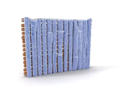 Rustic Wooden Fence model pack Low-poly 3D model