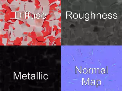 Futuristic Sci-Fi Lungs with Glowing Bronchi model pack Low-poly 3D model