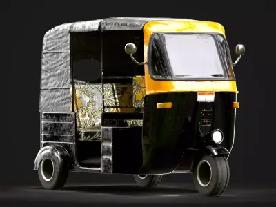 Egyptian Tuk Tuk  3D Vehicle Asset  Low-poly 3D model