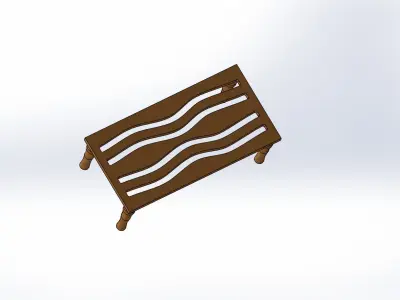 Wooden Table 3D MODEL 3D print model