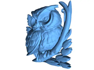 Owl 3D Model 3D print model
