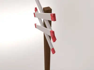 Railroad Crossing 3D model