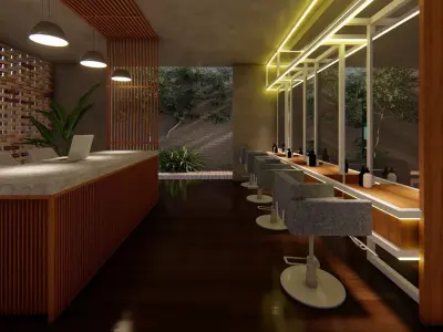 unisex saloon design 3D print model