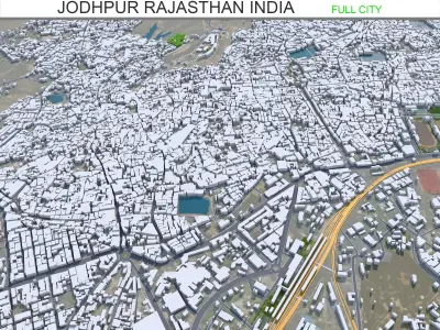 Jodhpur Rajasthan India 30km Low-poly 3D model
