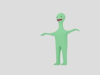 Character Alien Cartoon Low-poly 3D model