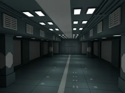 Sci fi Interior 3D model
