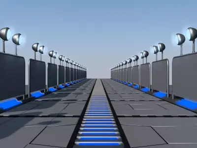 Sci Fi Bridge 3D model shop