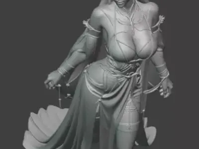 Elegant Fantasy Sorceress Free 3D print model