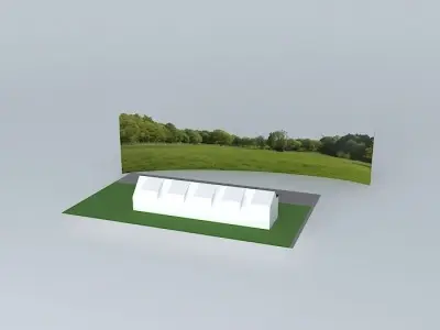 Terraced houses Free 3D model