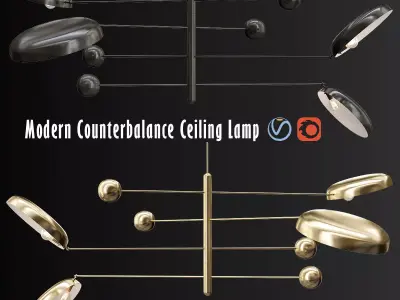 Modern Counterbalance Ceiling Lamp 3D model