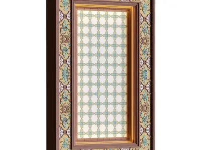 Islamic arabic ceilling pattern element set 584 3D model