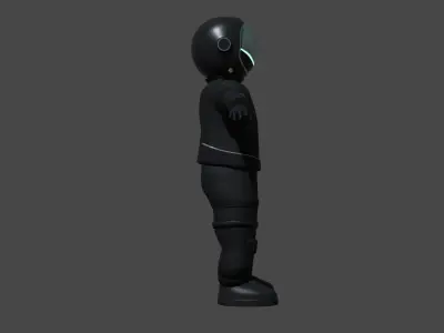 Concept Astronaut Character Low-poly 3D model