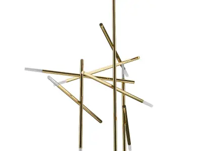 Golden Ceiling Lamp 3D model purchase