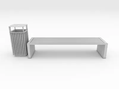 Bench Park 35 3D model