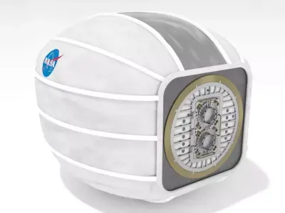 Module Landed on Moon surface   3D model