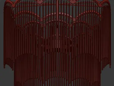 Moroccan Glass Chandelier 3D model