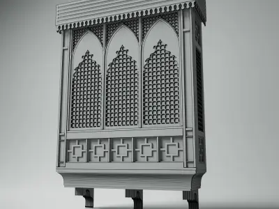 Islamic Window Mashrabiya 3D model