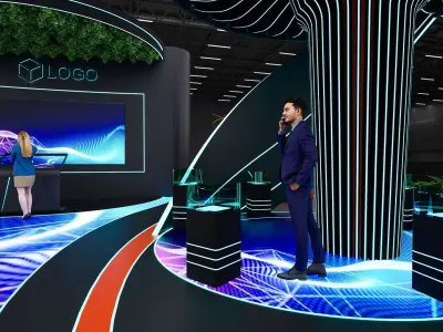 Booth design 4 3D model
