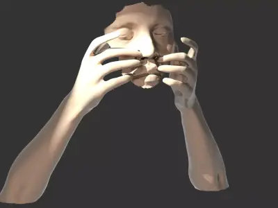 Art Mask sculpture 2 3D model