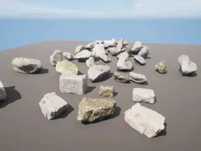 Realistic Rock Low-poly 3D model