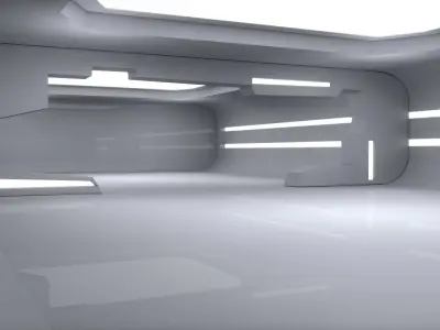 Sci Fi Room Low-poly 3D model 10