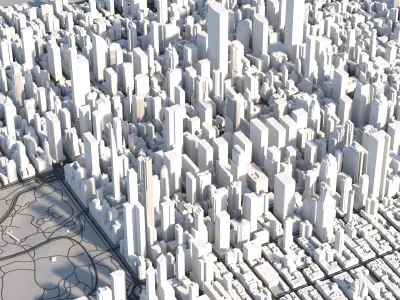 Manhattan in New York USA 3D model
