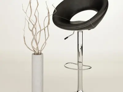 Ring Bar Chair 3D model