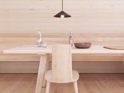 Wood Lodge Interior scene 3D model