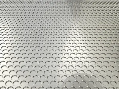 Honeycomb Plate 3D Model Low-poly 3D model