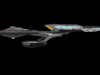 Star Trek Duderstadt-Class Starship Low-poly 3D model