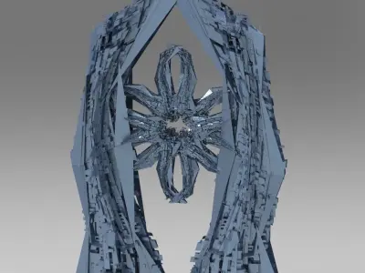 Syren Starfish Tower Low-poly 3D model