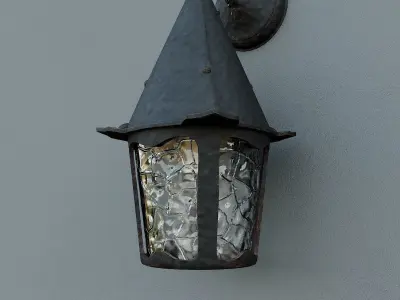 1920s Aluminum Outdoor Sconces  3D model