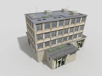 Office Building Low-poly 3D model