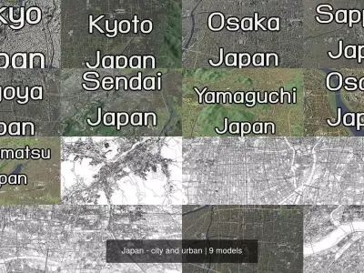 Japan - city and urban 3D Model Pack