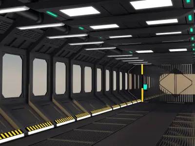 Sci Fi Interior 3D model